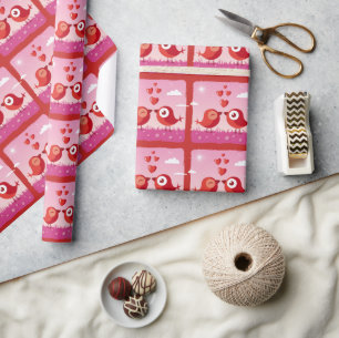 Cadeau Papier d'enrobage Inséparables