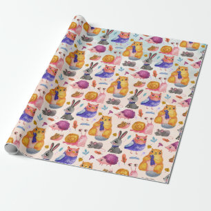 Cadeau Papier d'enrobage mignon des critères forestiers