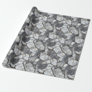 Cadeau Papier d'enrobage Motif en pierre fissuré