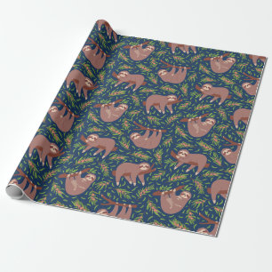 Cadeau Papier d'enrobage Motif Sloth