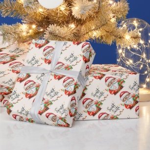 Cadeau Papier d'enrobage Père Noël Secret