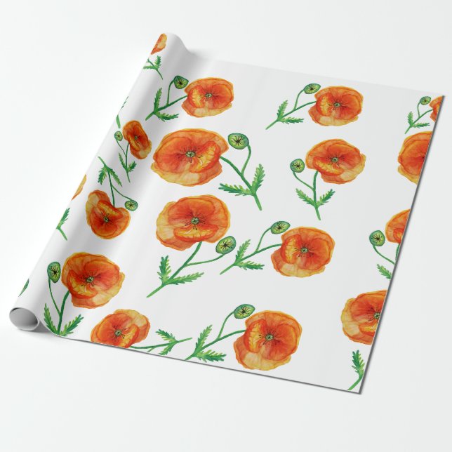 Cadeau Papier d'enrobage pour les papillons rouges de fêt (Déroulé)