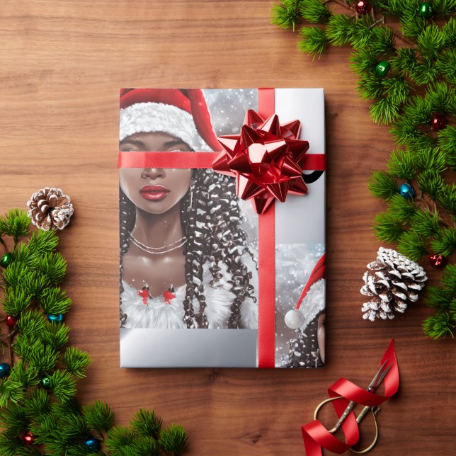 Cadeau Papier d'enroulement Mme Père Noël (Cadeau de vacances)