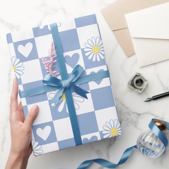 Cadeau Papier d'enveloppement À damiers gris (Cadeaux)