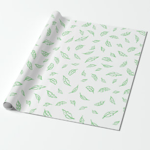 Cadeau Papier d'enveloppement à feuilles blanches simples