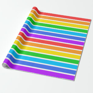 Cadeau Papier d'enveloppement à gros arc-en-ciel et à b