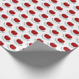 Cadeau Papier d'enveloppement à la pomme mignon