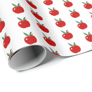 Cadeau Papier d'enveloppement à la pomme mignon