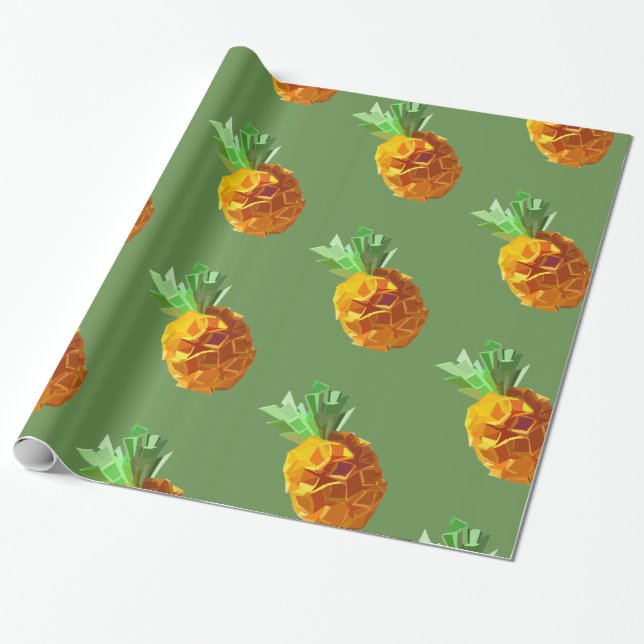 Cadeau Papier d'enveloppement à l'origami d'ananas (Déroulé)