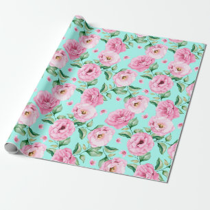 Cadeau Papier d'enveloppement à motif floral