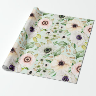 Cadeau Papier d'enveloppement à motif floral