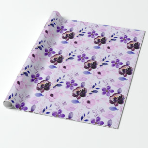Cadeau Papier d'enveloppement à motif floral