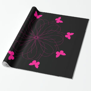 Cadeau Papier d'enveloppement à papillons roses - Choisir