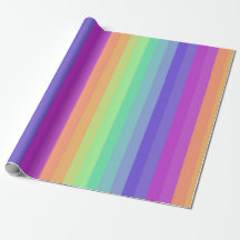 Papier d'enveloppement à rayures pastel Rainbow
