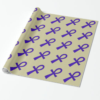 Cadeau Papier d'enveloppement Ankh bleu