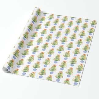 Cadeau Papier d'enveloppement : Arbres de Noël de la jarr