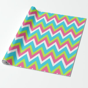 Cadeau Papier d'enveloppement arc-en-ciel turquoise brill