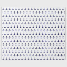 Papier d'enveloppement avec ancrage bleu marine