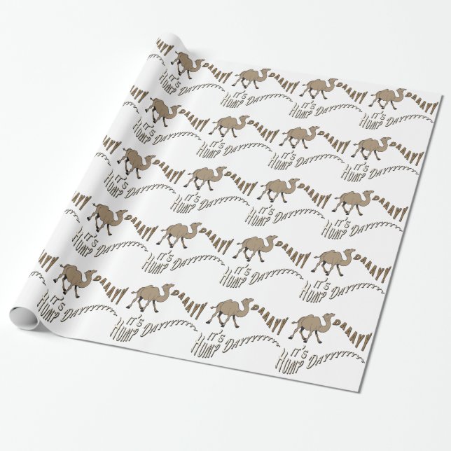 Cadeau Papier d'enveloppement blanc de la journée Hump (Déroulé)