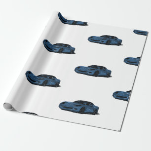 Cadeau Papier d'enveloppement bleu C6