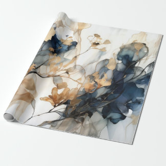 Cadeau Papier d'enveloppement bleu marine