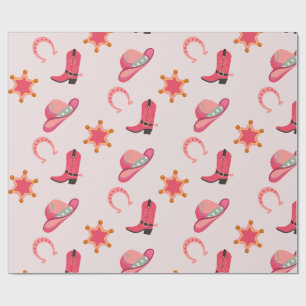 Cadeau Papier d'enveloppement brun brun de cowboy de l'Ou