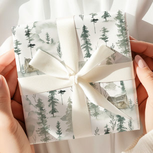 Cadeau Papier d'enveloppement Cabine rustique