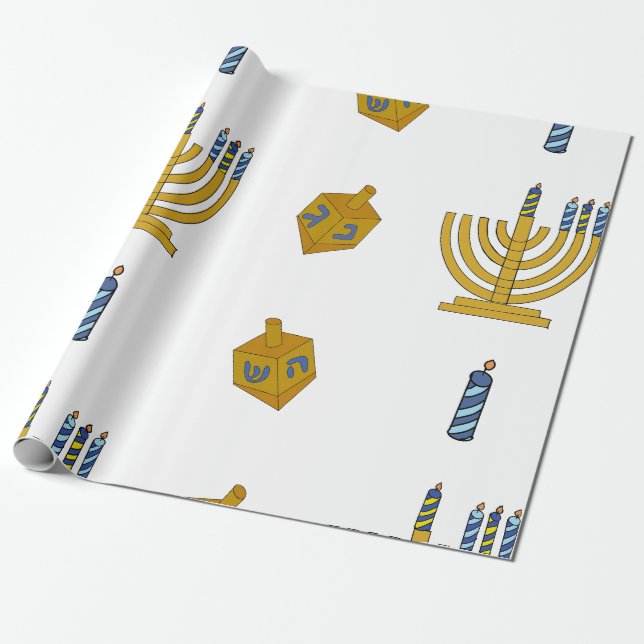 Cadeau Papier d'enveloppement Chanukah (Déroulé)