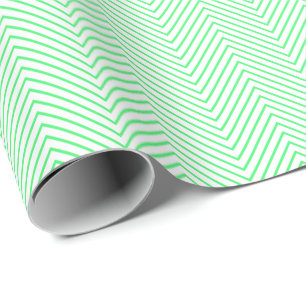 Cadeau Papier d'enveloppement Chevron Line - Vert clair s