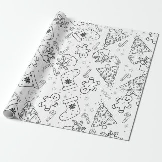 Cadeau Papier d'enveloppement colorant Festive Noël
