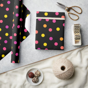 Cadeau Papier d'enveloppement coloré pois