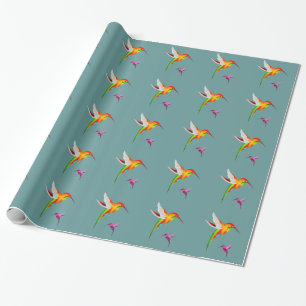 Cadeau Papier d'enveloppement coloré pour colibris