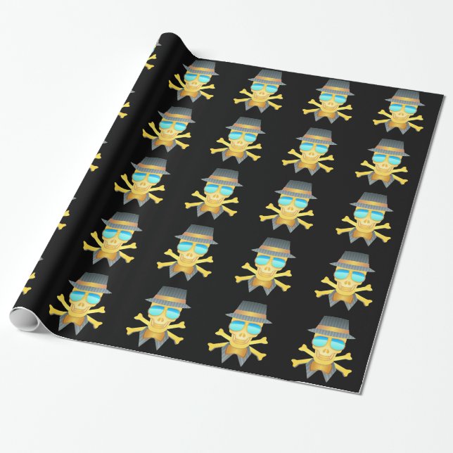 Cadeau Papier d'enveloppement crânien Dapper (Déroulé)