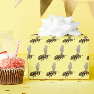 Cadeau Papier d'enveloppement d'abeilles