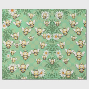 Cadeau Papier d'enveloppement d'abeilles Little Buzz