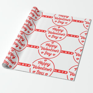 Cadeau Papier d'enveloppement d'amour Heureuse Sainte-Val