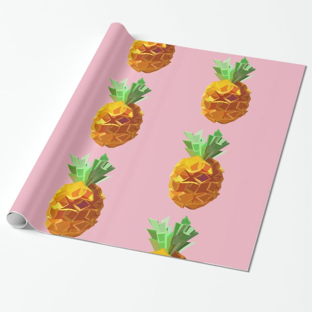 Cadeau Papier d'enveloppement d'ananas Origami (Déroulé)