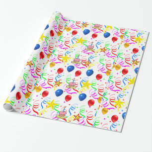 Cadeau Papier d'enveloppement d'anniversaire