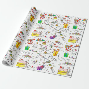 Cadeau Papier d'enveloppement d'anniversaire de Kiwi par