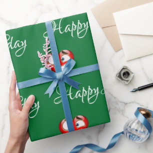 Cadeau Papier d'enveloppement d'anniversaire du coeur