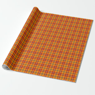 Cadeau Papier d'enveloppement d'anniversaire Tartan Plaid