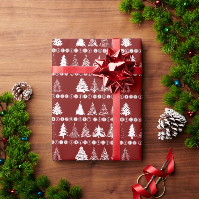 Cadeau Papier d'enveloppement d'arbre de Noël (Cadeau de vacances)