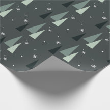 Papier d'enveloppement d'arbre de Noël moderne
