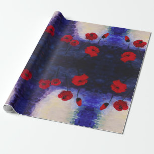 Cadeau Papier d'enveloppement d'art violet rouge