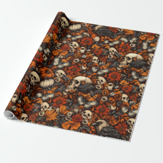Cadeau Papier d'enveloppement d'automne gothique