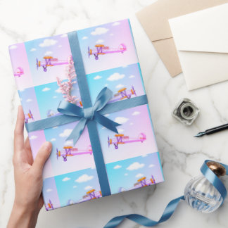 Cadeau Papier d'enveloppement d'avion de l'aviation