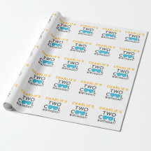 Papier d'enveloppement de 2e anniversaire personna