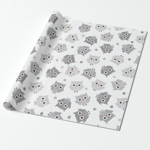 Cadeau Papier d'enveloppement de Baby shower de Chouettes