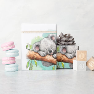 Cadeau Papier d'enveloppement de Baby shower Koala pour b