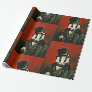 Cadeau Papier d'enveloppement de Badger victorien